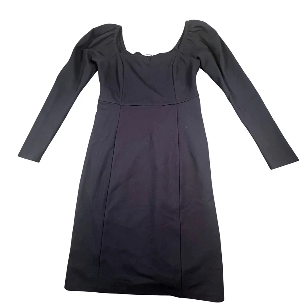 Boden Square Neck Jersey Dress Women's Size‎ 6L Navy Blue